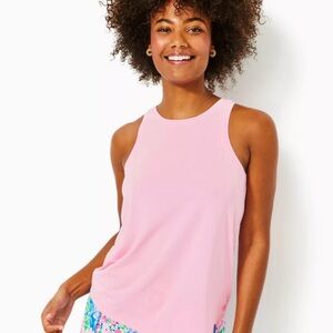Lilly Pulitzer Westley Active Tank Top upf 50+ Conch Shell Pink